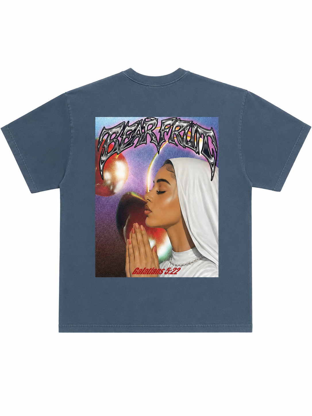 LOVE-  WAHSED BLUE T SHIRT